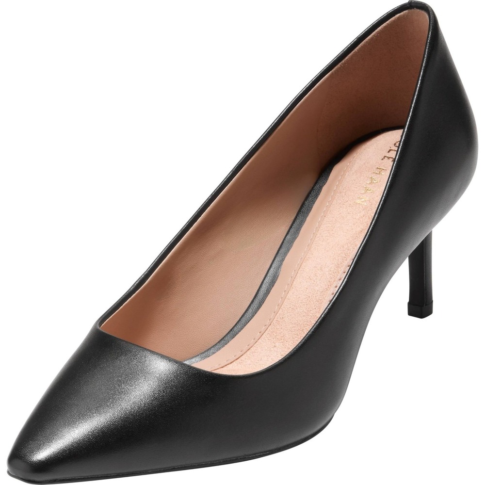 NWT Cole Haan Go-To Janey Black Leather Pointed Toe Pumps 65mm‎ Heel 10.5